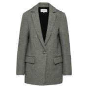 Pailletten Wolmix Blazer Comma , Gray , Dames