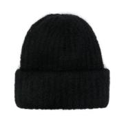 Zwarte Beanie Muts voor Mannen en Vrouwen Sunflower , Black , Heren