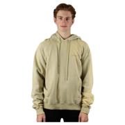 Helvetica Katoenen Hoodie Portugal Productie Off White , Beige , Heren