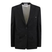 Gebogen Klassieke Blazer Helmut Lang , Black , Dames