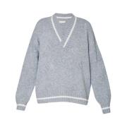 Grijze Trui met Melange en Witte Suiker Liu Jo , Gray , Dames