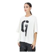 Beige T-shirts en Polos met Korte Mouw Print Gaëlle Paris , White , Da...