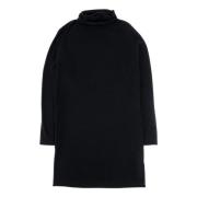 Stijlvolle Turtleneck Jurk Roberto Collina , Black , Dames