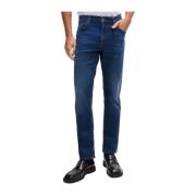 Heldere Blauwe Denim Jeans Boss , Blue , Heren