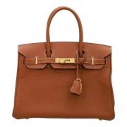 Pre-owned Leather handbags Hermès Vintage , Brown , Dames