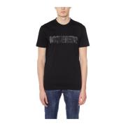 Katoenen Print T-Shirt Dsquared2 , Black , Heren