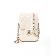 Pre-owned Fabric chanel-bags Chanel Vintage , Beige , Dames