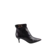 Pre-owned Leather boots Hermès Vintage , Black , Dames