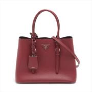 Pre-owned Leather handbags Prada Vintage , Red , Dames