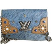 Pre-owned Leather louis-vuitton-bags Louis Vuitton Vintage , Blue , Da...