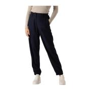 Blauwe Gestreepte Broek voor Vrouwen Moss Copenhagen , Blue , Dames