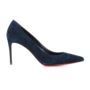 Blauwe Suède Hakken Pumps Christian Louboutin , Blue , Dames