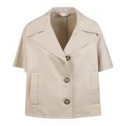 Stijlvolle Veggia Jassen voor Vrouwen Max Mara , Beige , Dames