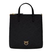 Leren Handtas Samenstelling Model 102746 Pinko , Black , Dames