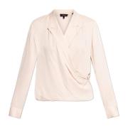 Zijden V-hals top Theory , Pink , Dames