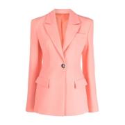 Zalmblauwe Blazer The Attico , Pink , Dames