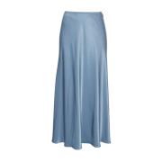 Lichtblauwe Satijnen Maxi Rok Nicolette Ullas Moss Copenhagen , Blue ,...