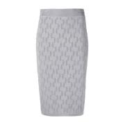 Monogram jacquard gebreide rok Karl Lagerfeld , Gray , Dames