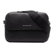 Casual Messenger Tas in Zwart Leer Michael Kors , Black , Heren