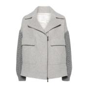 Elegante Grijze Wol Kasjmier Jas Eleventy , Gray , Dames