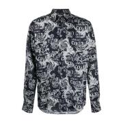 Barok Print Longsleeve Shirt Grijs Versace Jeans Couture , Gray , Here...