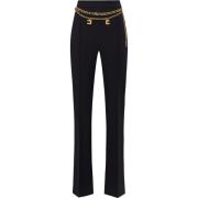 Elegante Polyester Elastaan Broek Elisabetta Franchi , Black , Dames