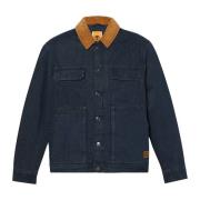 Gewatteerde Denim Truckerjas Timberland , Blue , Heren