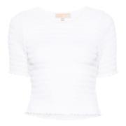 Witte Casual Korte Mouw T-shirt Michael Kors , White , Dames