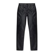 Leren broek Munthe , Black , Dames