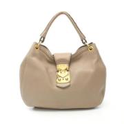 Pre-owned Leather shoulder-bags Miu Miu Pre-owned , Beige , Dames