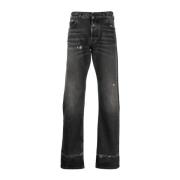 Steen Jeans Recht Zwart Katoen Casual Marcelo Burlon , Black , Heren