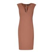 Casual jurk met polyester en elastaan Liu Jo , Beige , Dames