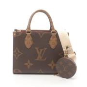 Pre-owned Canvas handbags Louis Vuitton Vintage , Beige , Dames