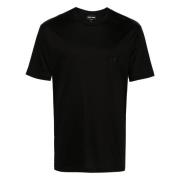 Elegante Zwarte Korte Mouw T-shirt Giorgio Armani , Black , Heren