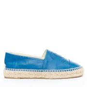 Pre-owned Leather espadrilles Chanel Vintage , Blue , Dames