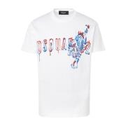 Logo Print T-Shirt Dsquared2 , White , Heren