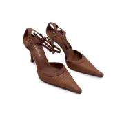 Pre-owned Leather heels Sergio Rossi Pre-owned , Brown , Dames