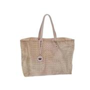 Pre-owned Nylon totes Bottega Veneta Vintage , Beige , Dames