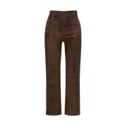 Stretch Suède Wijde Pijp Broek Arma , Brown , Dames