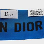 Pre-owned Silk scarves Dior Vintage , Blue , Dames