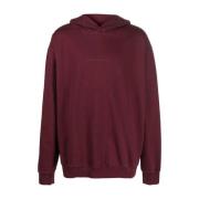 Rode Hoodie Katoenen Trui Maison Margiela , Red , Heren