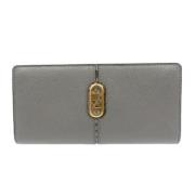 Pre-owned Leather wallets Fendi Vintage , Gray , Dames