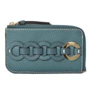 Pre-owned Leather wallets Chloé Pre-owned , Blue , Dames