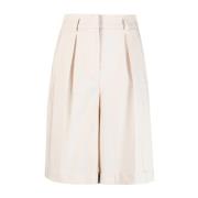 Beige Wol Casual Shorts Lorena Antoniazzi , Beige , Dames