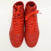 Pre-owned Leather sneakers Gucci Vintage , Red , Heren