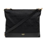 Schoudertas met logo Moschino , Black , Dames