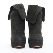 Pre-owned Suede boots Alaïa Pre-owned , Green , Dames