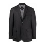 Zwarte Textiel Blazer Billionaire , Black , Heren