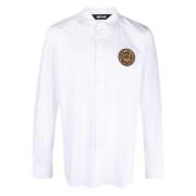 Witte Katoenen Lange Mouw Shirt Just Cavalli , White , Heren