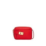 Stijlvolle Leren Tas voor Vrouwen Salvatore Ferragamo , Red , Dames